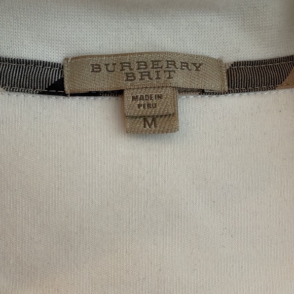 Mens Burberry quarter zip white size medium. Perfect condition. Worn twice. - Picture 2 of 5